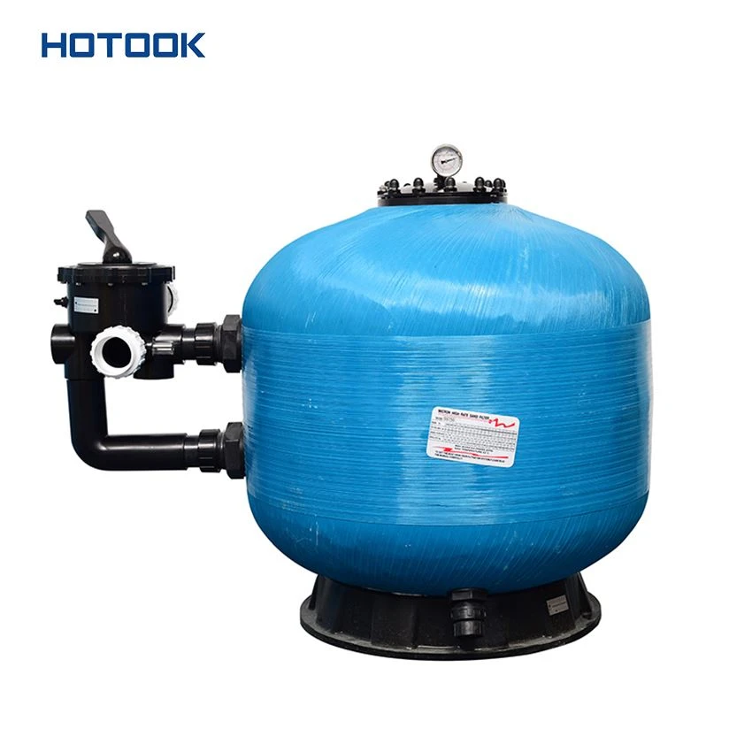 Blue Side Mounted Fiberglass Sand Filter